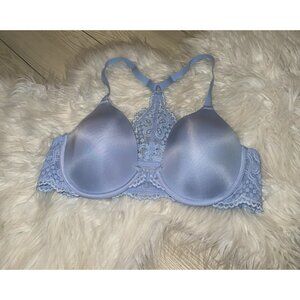 Maidenform 07112 One Fab Fit Extra Coverage Racerback Bra Front Close 36B Blue